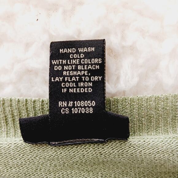 Sweater Pullover 18 20 Sage Metallic Quiet Luxury Soft Girl Minimalist Elevated - Picture 7 of 7